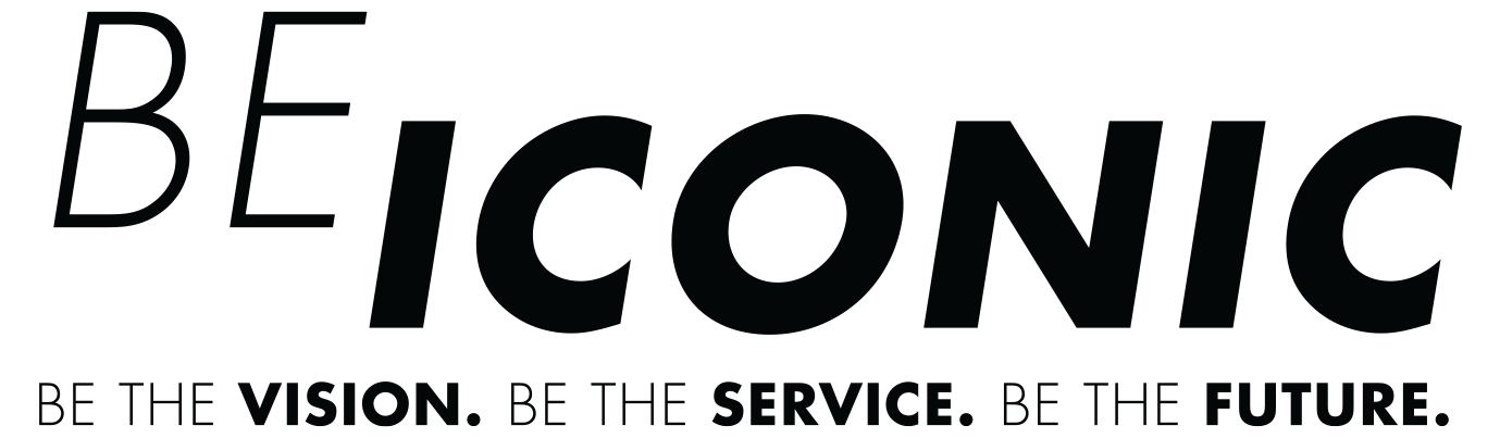 Be Iconic Be The Vision. Be The Service. Be The Future. logo