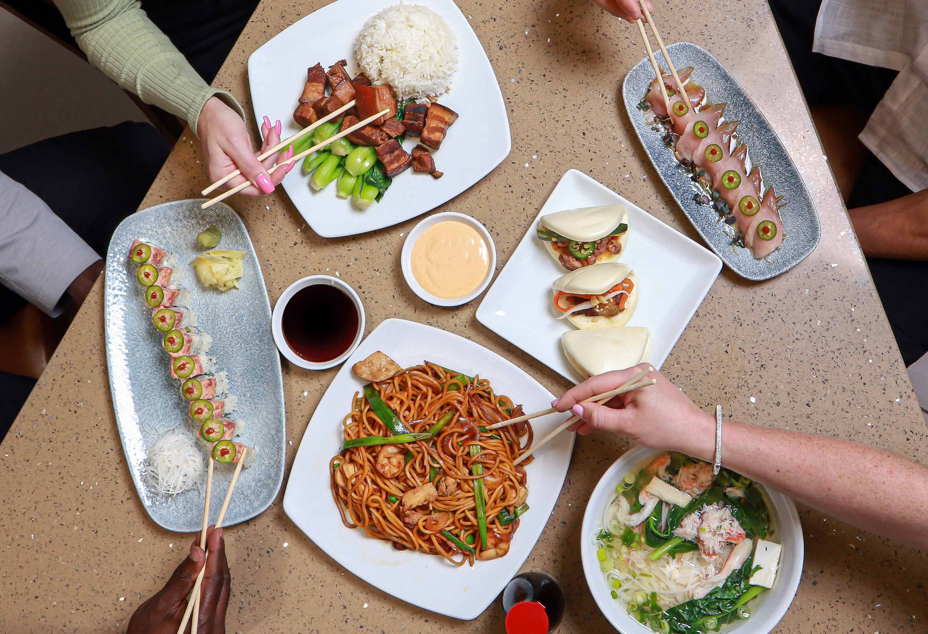 A variety of food at Rock 'N Raw