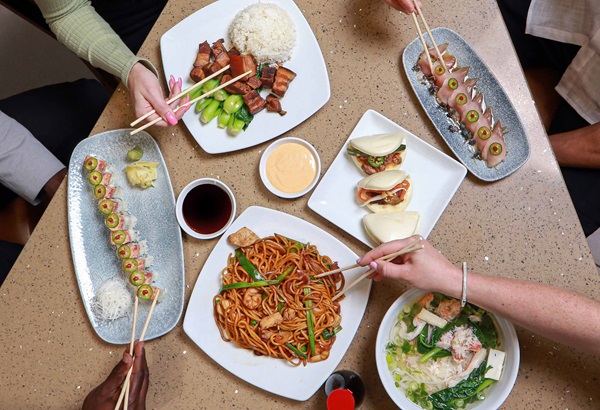A variety of food at Rock 'N Raw