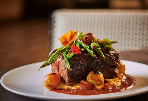 Plate of Short Ribs at The Rez Grill
