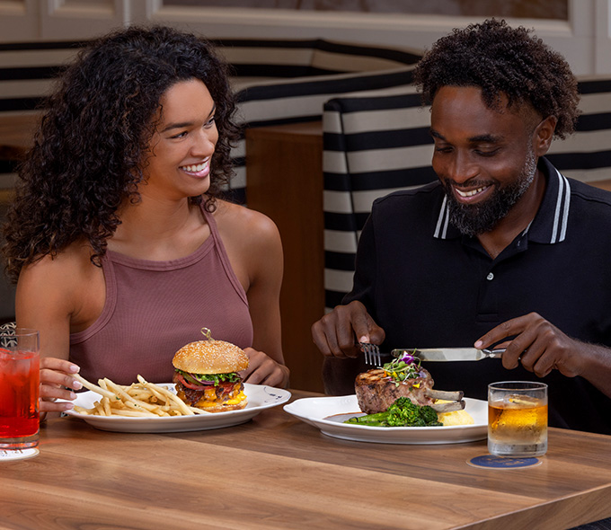 Couple Dining at The Rez Grill